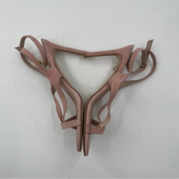 Stuart Weitzman Align Pink/blush Suede Heels Sandals -Size 7 - Picture 3 of 13